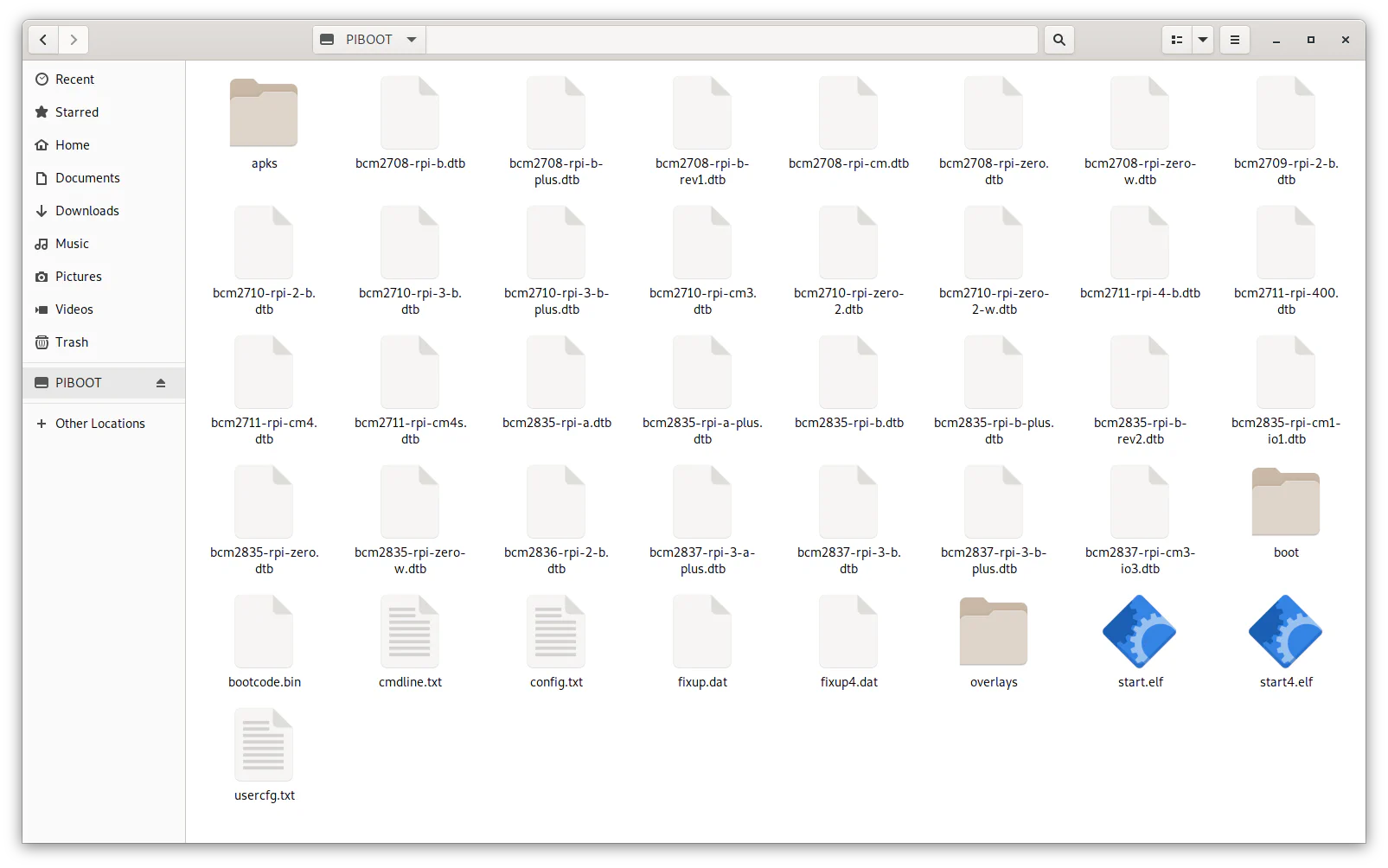 File manager with empty usercfg.txt in display