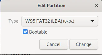 Gnome Disks setting partition as bootable