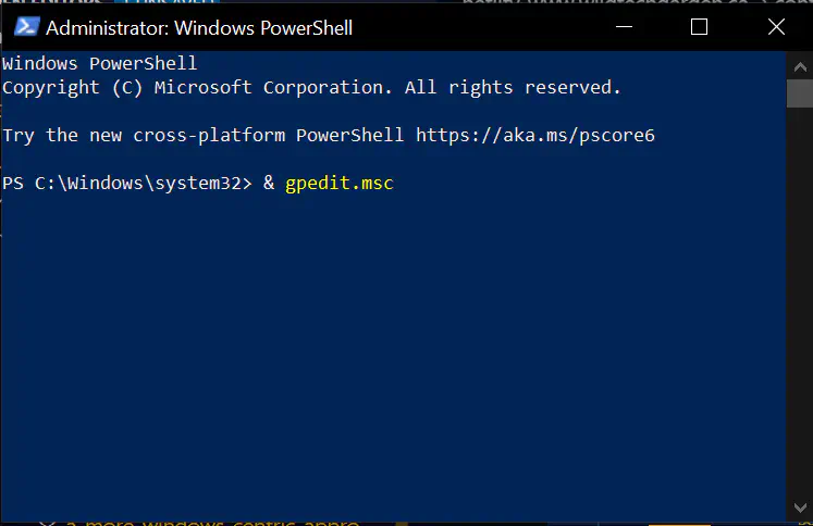 Launching gpedit.msc