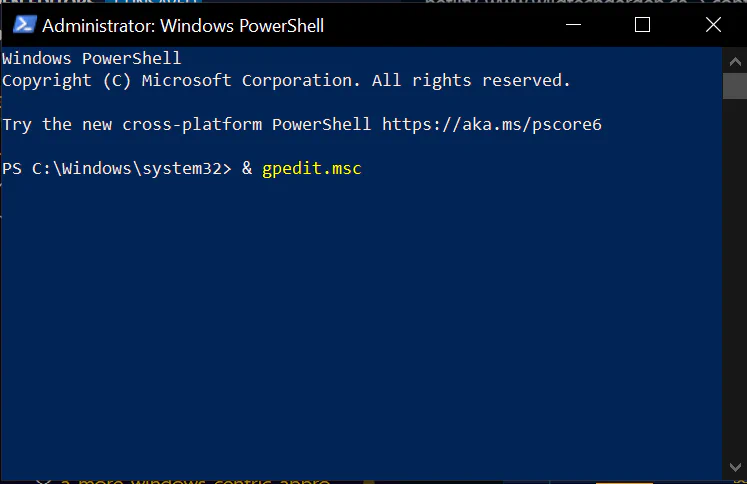 Launching gpedit.msc