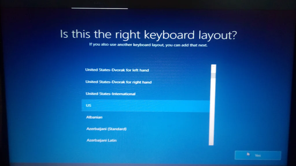 List of keyboard layouts with US (QWERTY) highlighted
