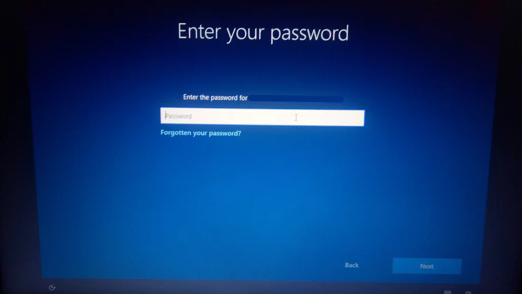 Prompt for your Microsoft Account password